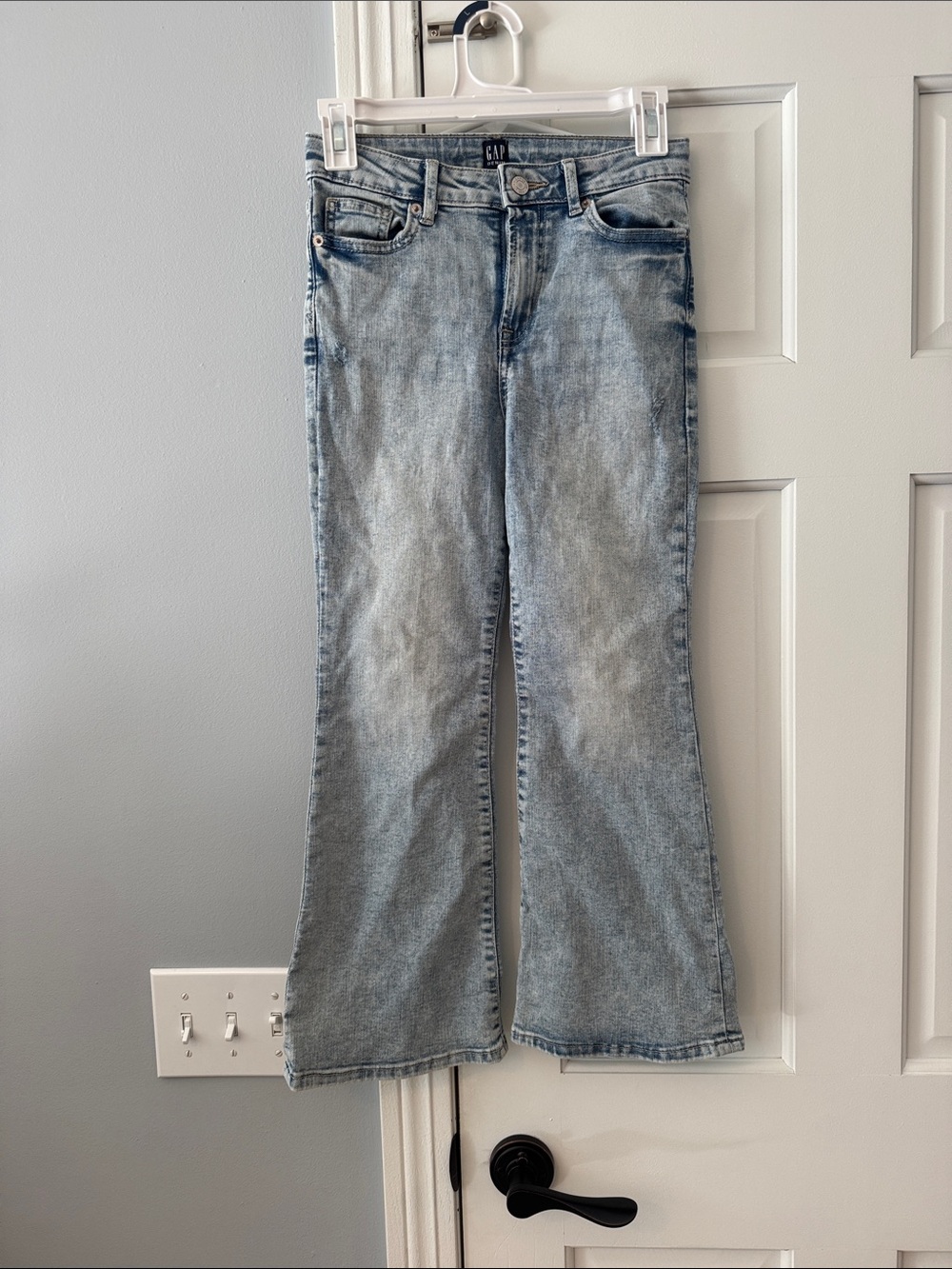 GAP Pale Blue High-Rise Flare Jeans